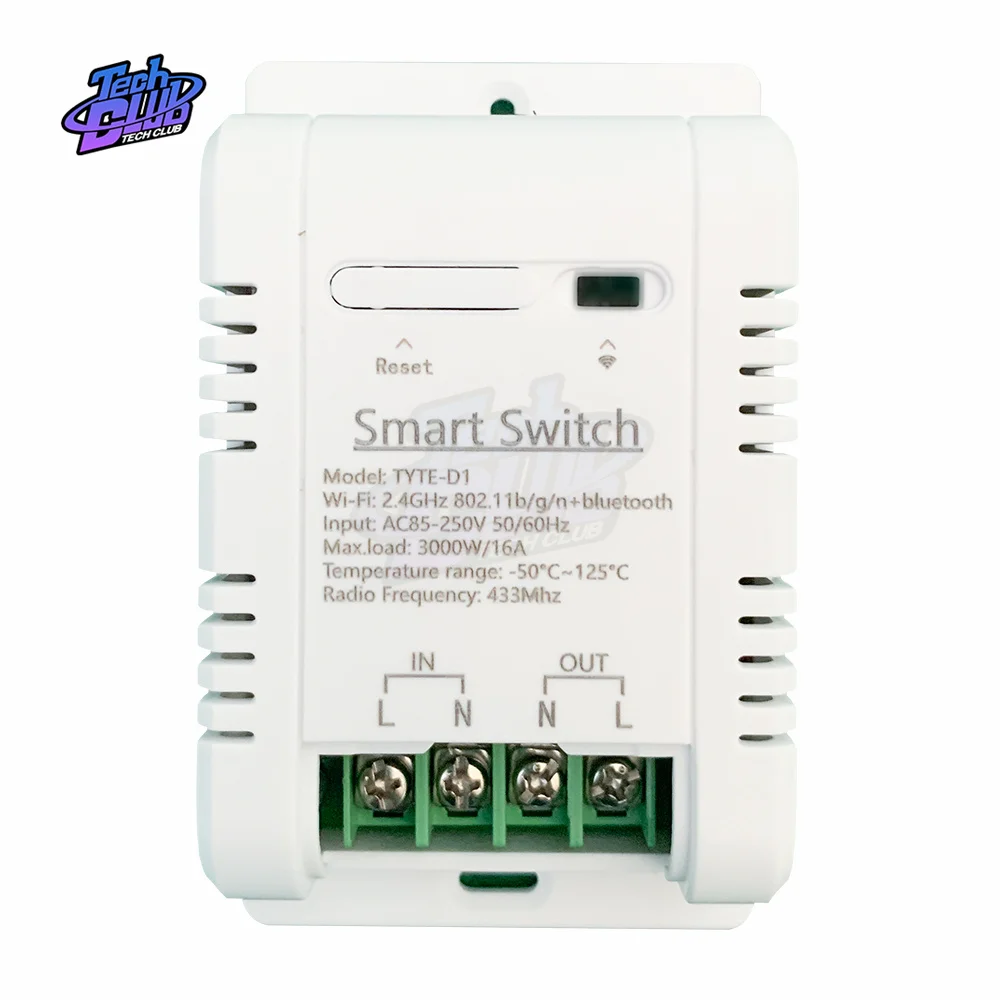 Tuya 16A/3000W TH-16 Smart Wifi Switch monitoraggio sensore di temperatura RF433 telecomando compatibile con Alexa Siri