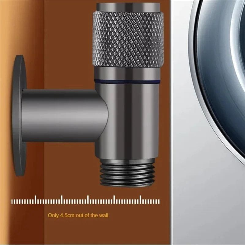 A97G Латунь Один в трехходовой стиральной машине с трехходовым управлением Хромированный/серый кран Трехходовой треугольный клапан G1/3Mini