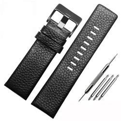 Genuine Leather Strap Watchband For Die-sel Watches DZ7257 DZ4386 1657 1399 1206 4323 7313 7371 Black Band 22 24 26 28 30 32mm