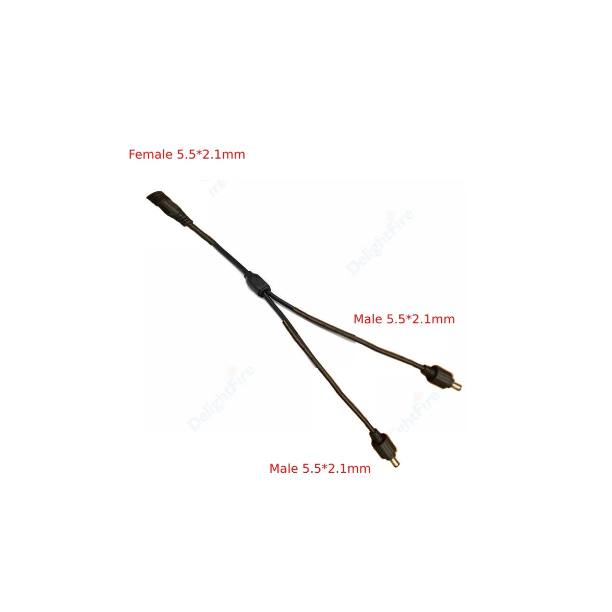 

60 шт. 1 шт. DC 5,5-2,1 гнездовая вилка для улицы - 20AWG-30cm - РАСПЛИТЕЛЬ - 2x 20AWG-30cm DC 5,5-2,1 штекер для улицы Провод
