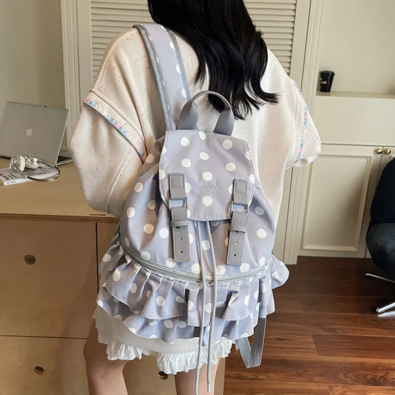 حقيبة ظهر مخططة بنمط بريبي الياباني ذات سعة عالية ومتعددة الاستخدامات حقيبة كتب برباط حقيبة مدرسية كاجوال للطلاب حقيبة ظهر نسائية #3