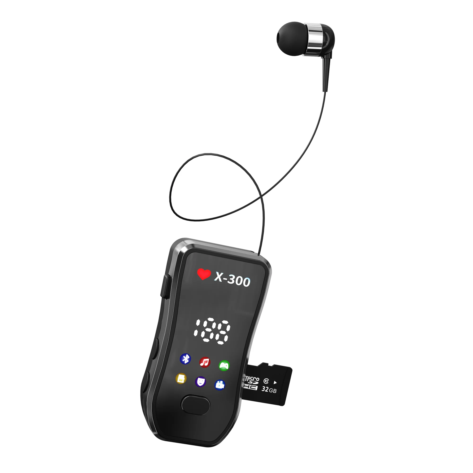 Écouteurs Bluetooth professionnels X300 PK F920 avec fonction MP3 après insertion de carte mémoire, qualité sonore haute définition