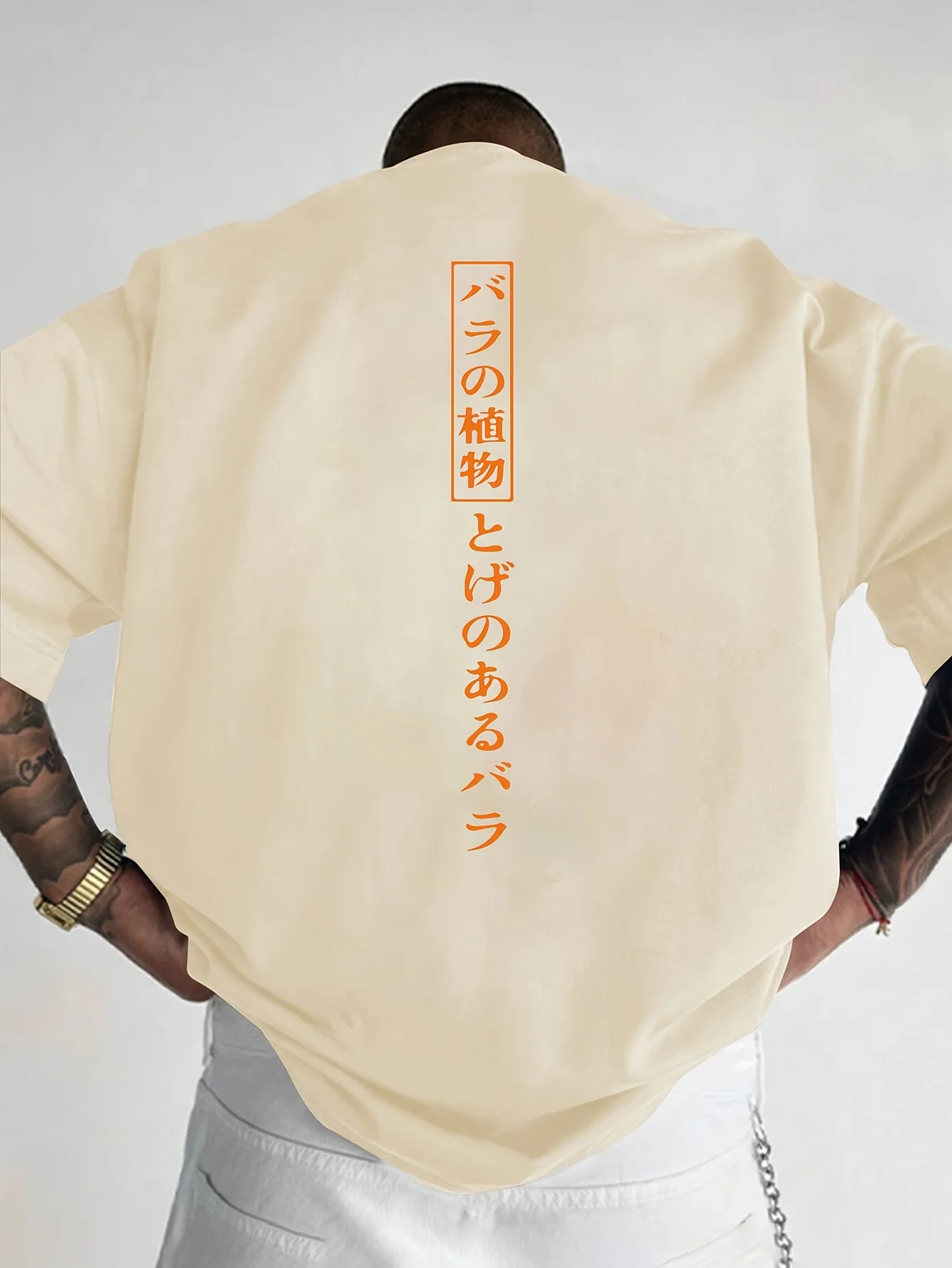 

Men's summer 100% pure cotton fashionable sports casual loose Japanese pattern print round neck short sleeved T-shirt top