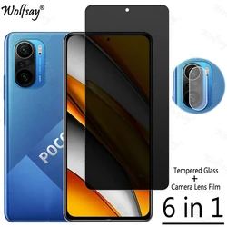 Privacy Screen Protector For Xiaomi Poco F3 Anti-Spy Tempered Glass Poco F3 Camera Lens Film Glass For Poco F3 Glass 6.67 inch