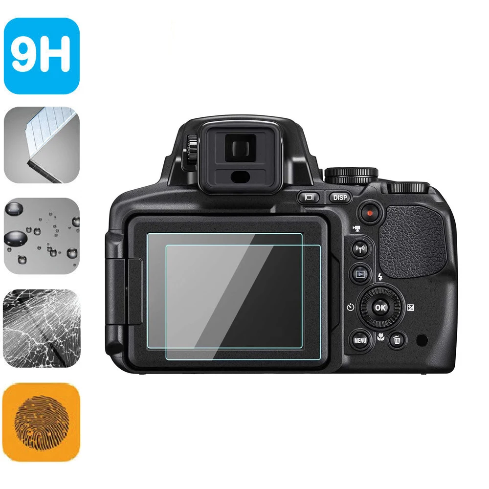 9H Tempered Screen Protector Shield Film Cover for Nikon P900 P900S P6100 P600 Camera Accessories