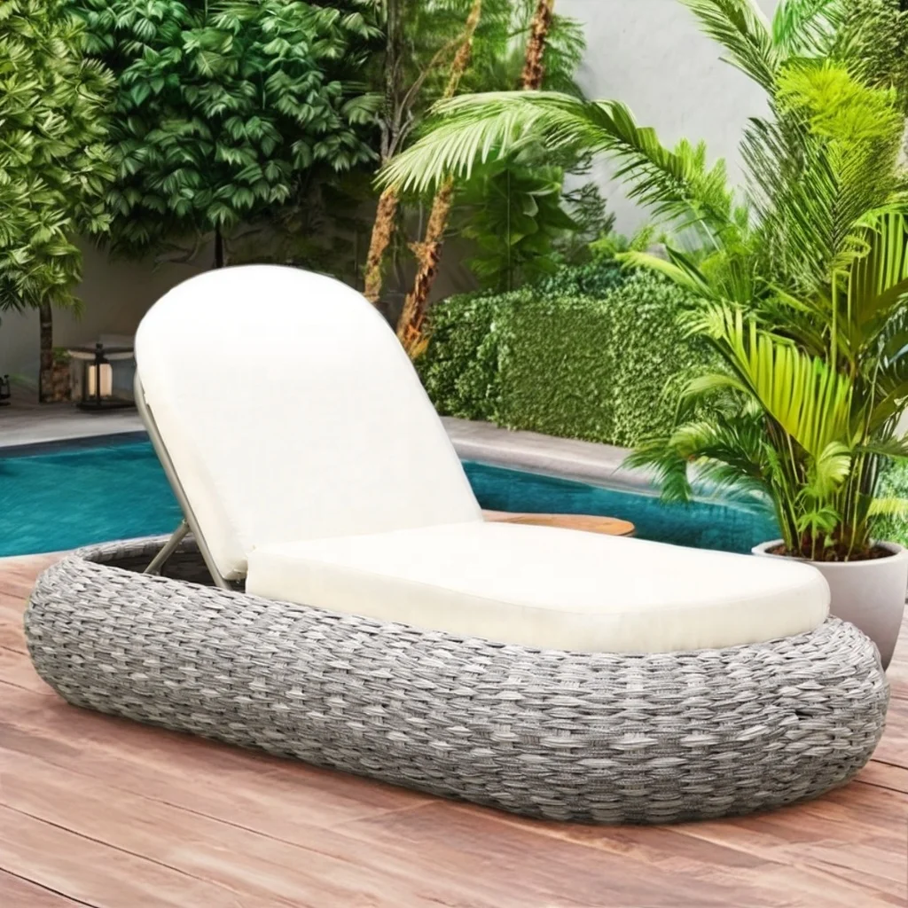 xx-Luxury Portable Rope-Handled Sun Lounger Chair Unique Outdoor Garden Furniture for Courtyards Villas Hotels Resorts Perfect