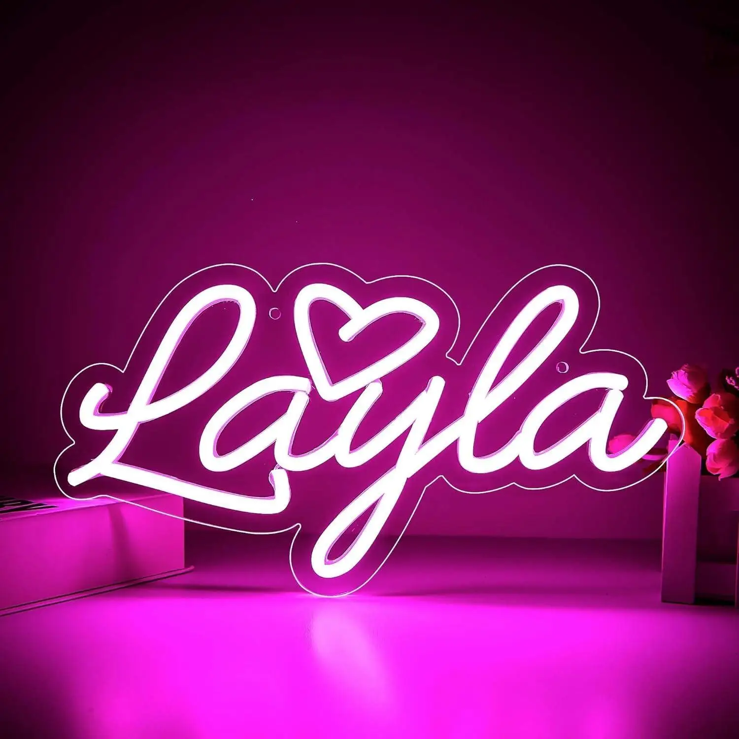 

Layla Name Neon Sign LED Name Neon Light for Kids Bedroom Layla Birthday Party Decoration Birthday Name Decor for Girl Gifts