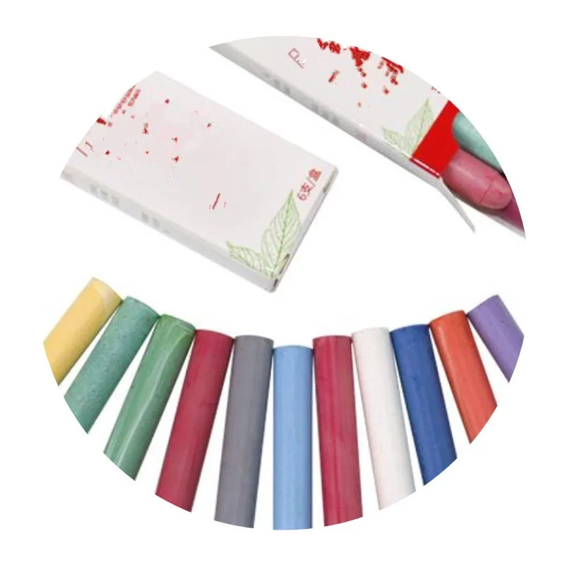 Water-soluble Chalk 6 Packs of Children\'s Environmentally Friendly Painting Color Graffiti Coloring Pen Painting Solid Chalk