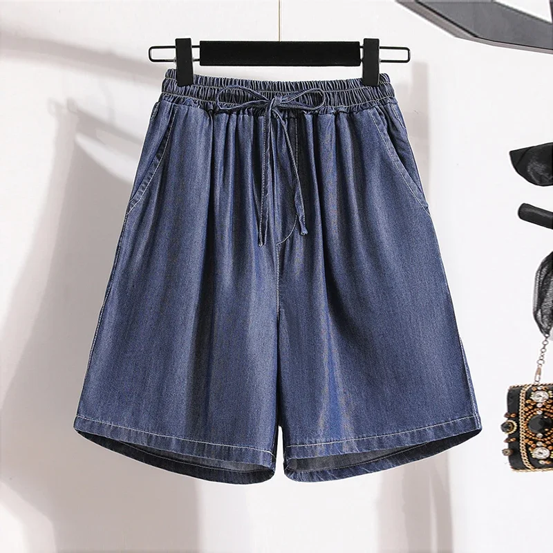 Zomer losse plus size shorts vrouw kleding casual wijde pijpen bermuda denim shorts vrouwen kant up jean baggy korte broek oversize