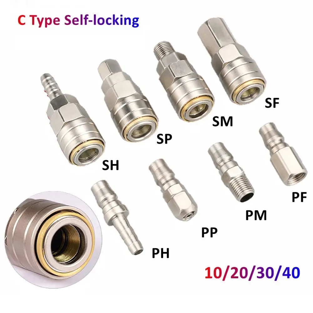 20 30 40 PU Hose Quick Connector SP PP SM PM C Type Rapidities Pneumatic Fitting SH PH SF PF Air Compressor Air Compressor view 6