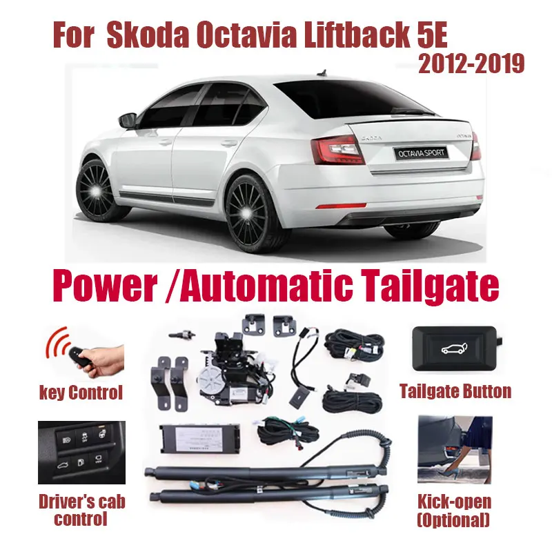 For Skoda Octavia Liftback 5E 12-19 Car Electric Tailgate Modified Auto Intelligent Power Operated Trunk Automatic Lifting Door