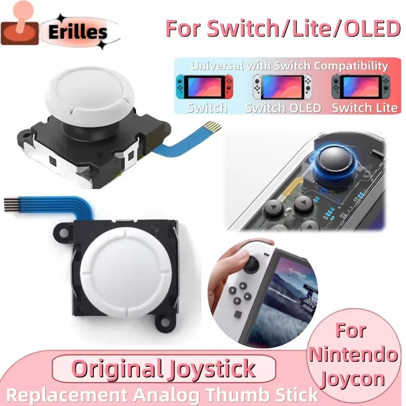 

Lot of 2/4/8 Hall Effect Joystick Replacement for Nintendo Switch/Lite/OLED Joycon Analog Thumb Stick No Drifting Sensing Stick