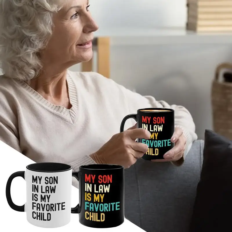 Son In Law Coffee Mug 350ml Coffee Cup Ceramic Mug Large Caliber Drinking Cup Themed Party Tea Cups Water Cups With Sayings Funn