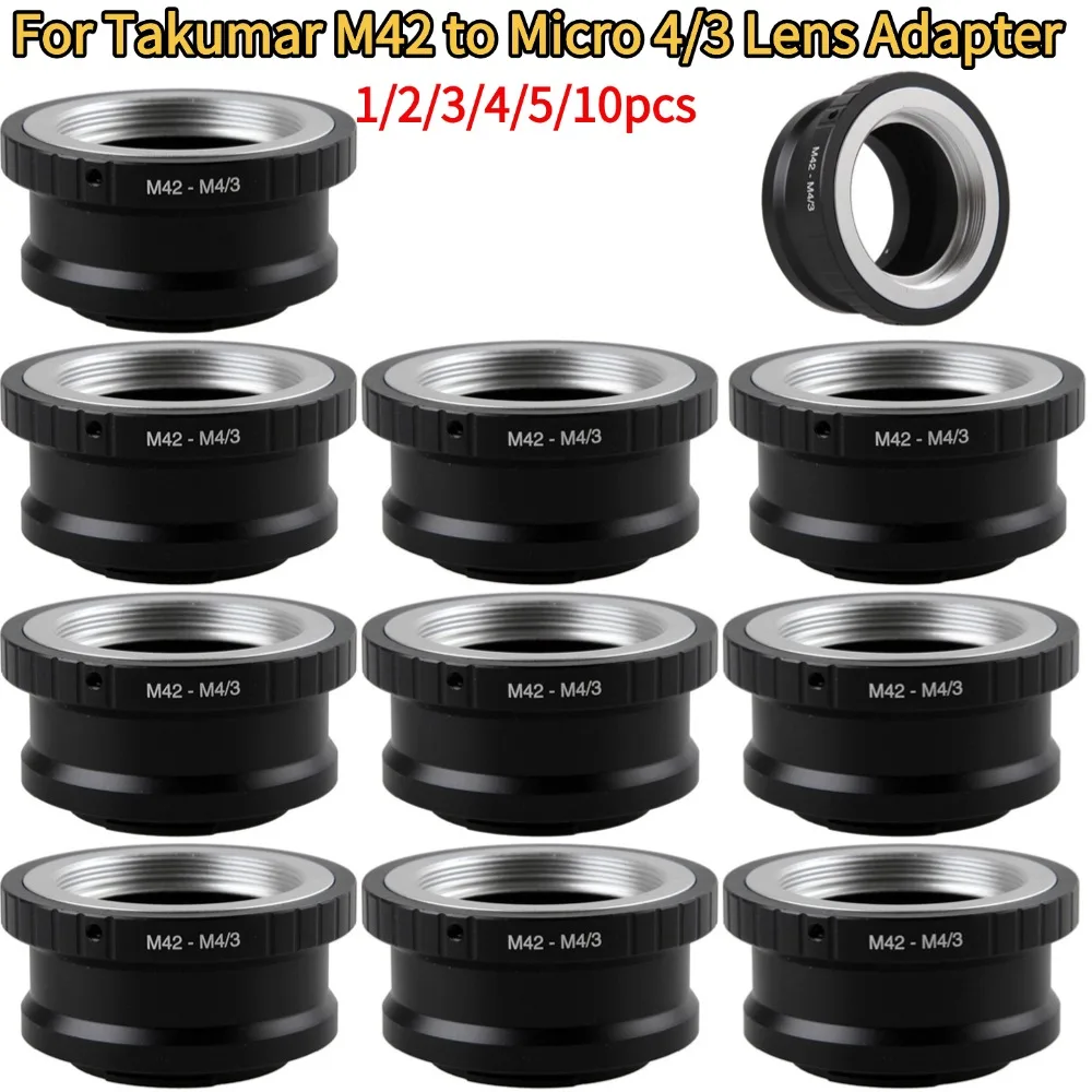 Adaptador de Lente M42-M4/3 para Lentes Takumar M42 y Micro 4/3, Anillo Adaptador de Montura M4/3 para Lentes Takumar M42 a Micro 4/3