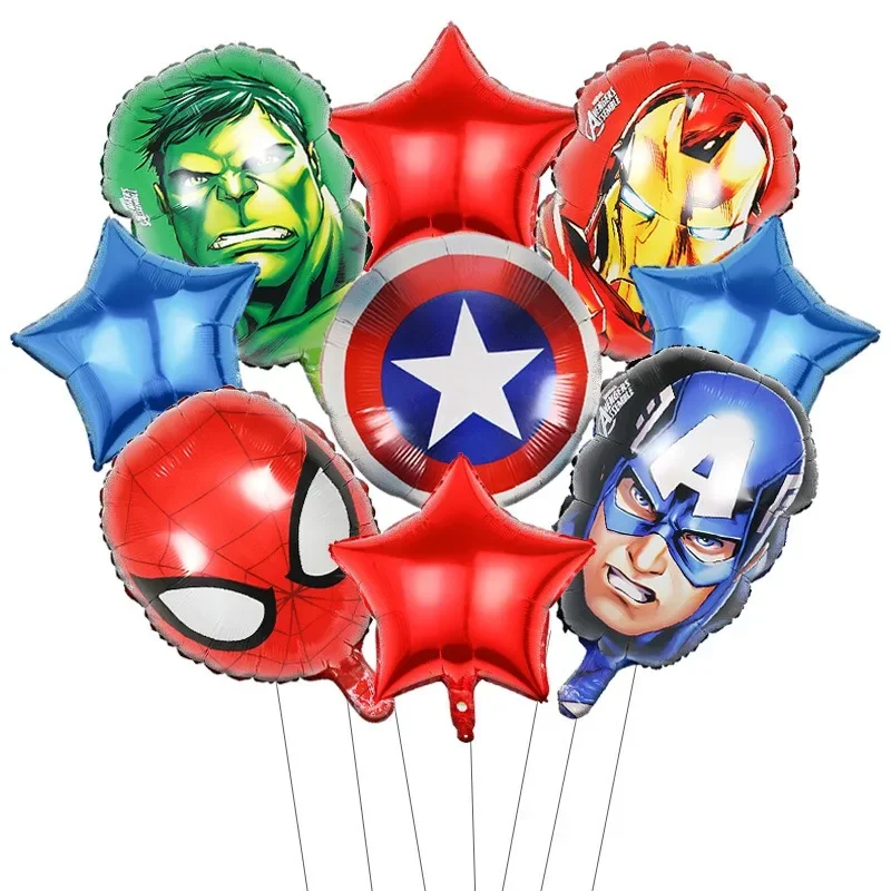 Marvel Comics Captain America Spider-Man Iron Man Theme Birthday Party Decorative Balloon