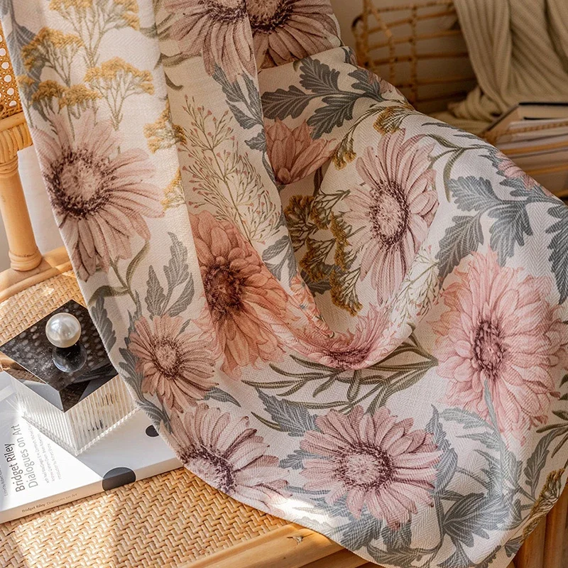 

Spring European Curtains For Living Room Bedroom Dining Grace Romantic Rustic Vintage Modern Cotton Custom Size White Tulle