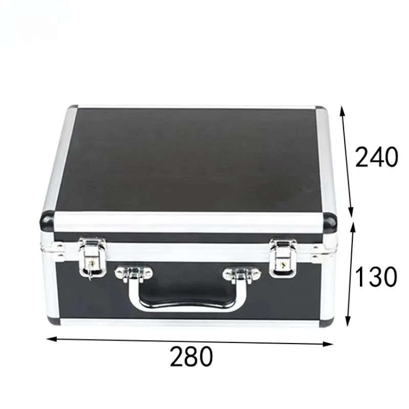 280 * 240 * 130Mm black metal hookah suitcase