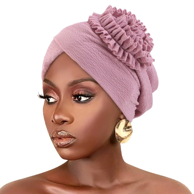 

New Women Flower Turban Indian Hat Chemo Cap Muslim Hijab Bonnet Beanies Hair Loss Headscarf Bandanas Headband Turbante Mujer