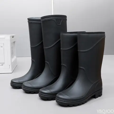 남성 유행 방수 신발 긴 고무 장화 건설 현장 성인 비 신발 미끄럼 방지 남성 장화 Zapatos Homme