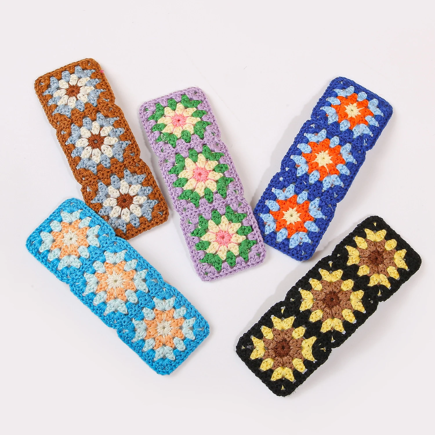 5/10 pçs estilo de cor aleatória bordado flor bb clipe para meninas doce macio grampos de cabelo para crianças feminino acessórios de cabelo diários