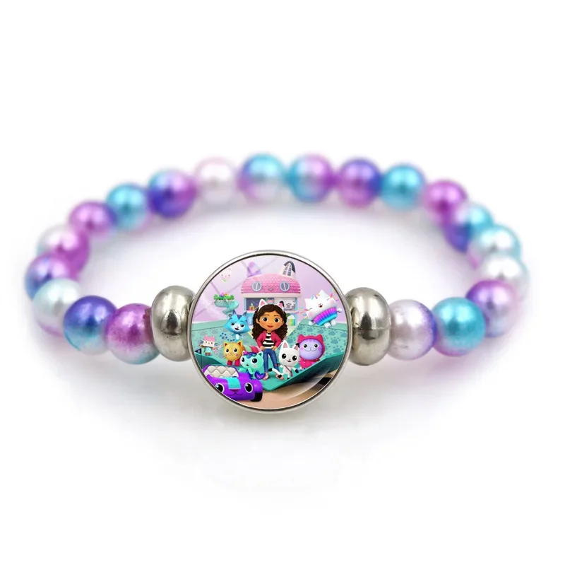 Gabby Dollhouse Girls Bracelets Anime Kawaii Bangles Beading Kids Fashion Jewelry Cosplay Classic Toys Children Gift Hot Sales