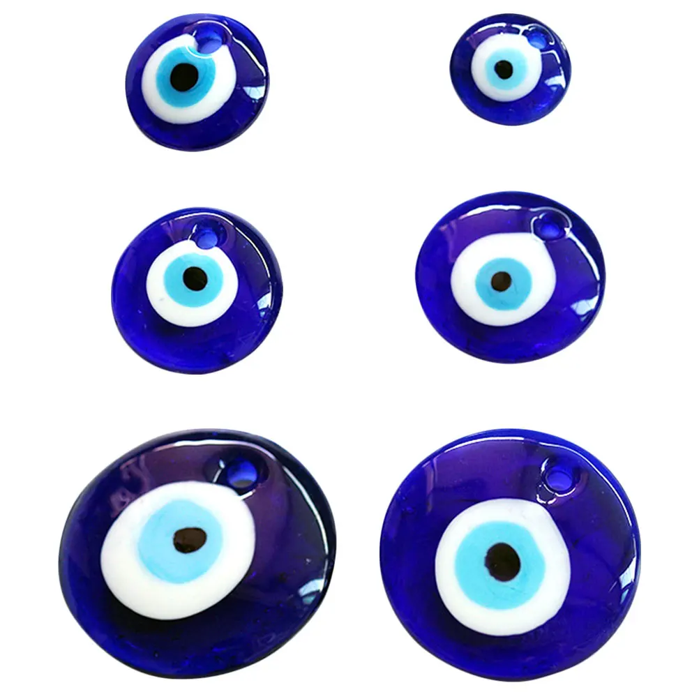 

6 шт. стеклянных подвесок «Злой глаз» для изготовления украшений, ожерелий, браслетов, серег, поделок, для женщин и детей
