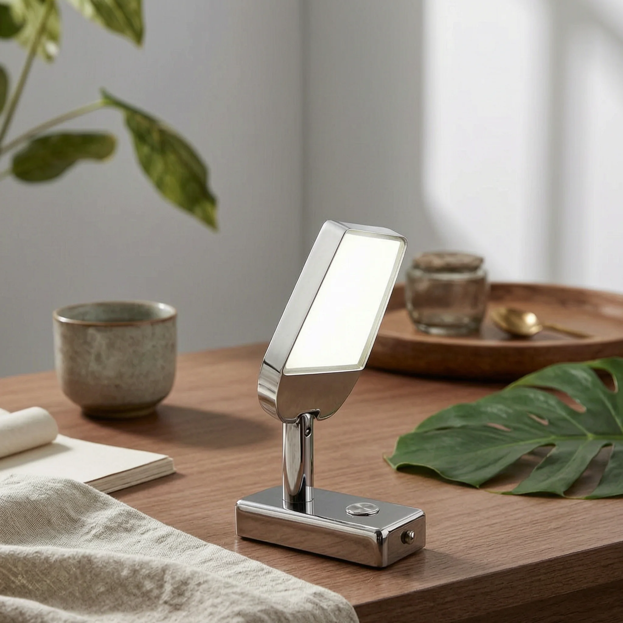 Adjustable LED Reading Lamp Chrome LED Reading Lamp Indoor Lighting High CRI Household Fixture Rotatable Head for RV, Vehicle