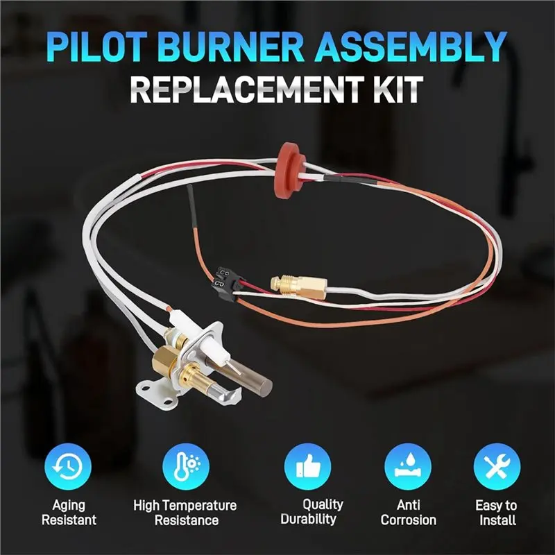 【HAPPY】SP21058 Replacement Thermopile Sparker With Water Heater Pilot Assembly For Rheem Ruud Richmond Models SP20824 SP20754
