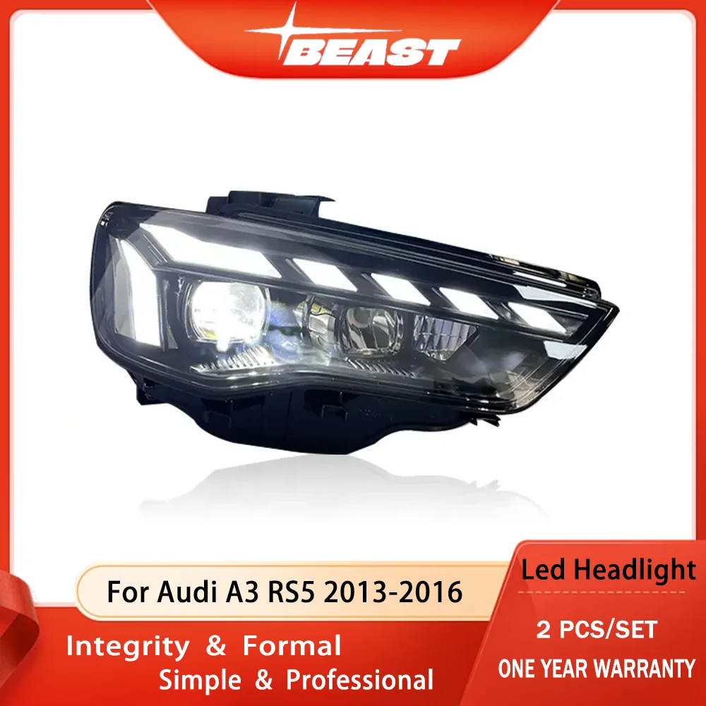 

SMVP Auto For Audi A3 2013-2016 Headlights Assembly Full LED Car Accessories RS5 Head Lamp High quality headlight for Audi