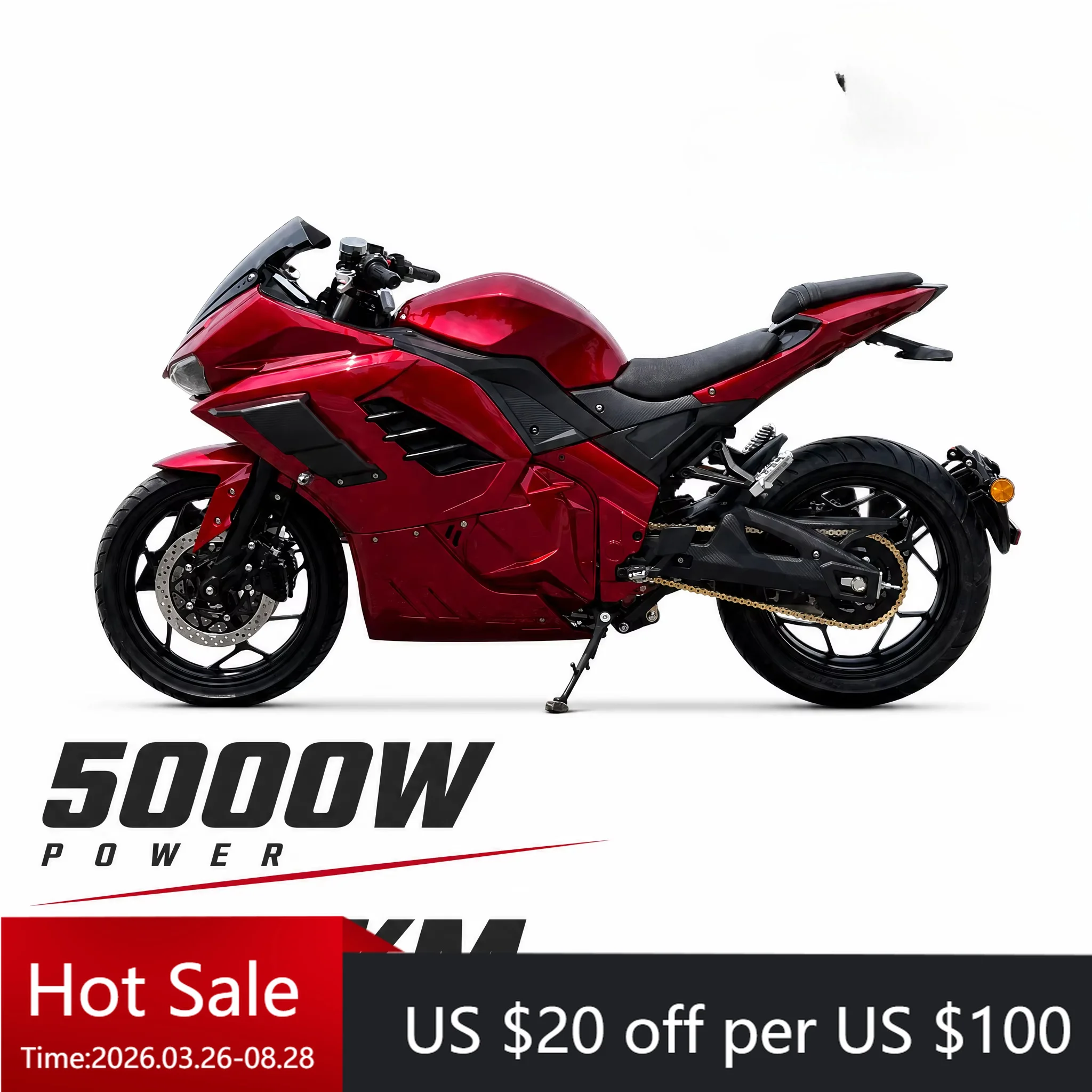Tc 72V 5000W high-speed electric sports bicycle with lithium battery, suitable for adults