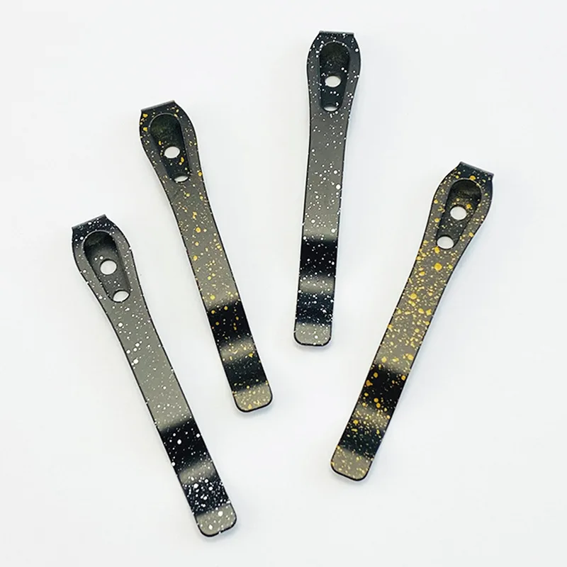 12 Colors 420 Stainless Steel Material Knife Pocket Clip Back Clamp With M2.5 Screws - view 3