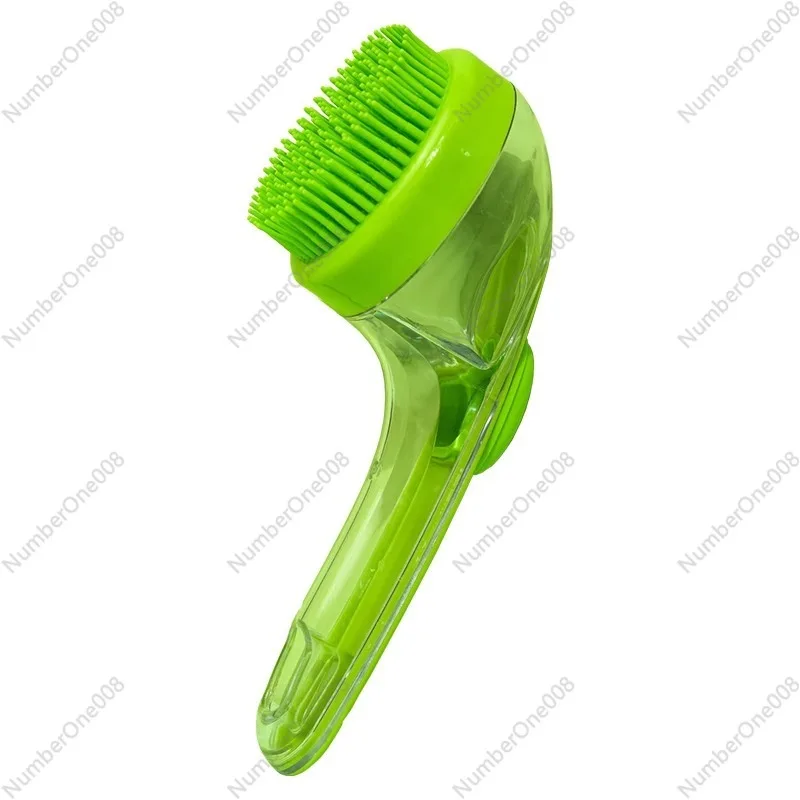 

Щетка для ванны для домашних животных для глубокой очистки, силиконовая массажная щетина для собак и кошек, нежный уход во время ванны