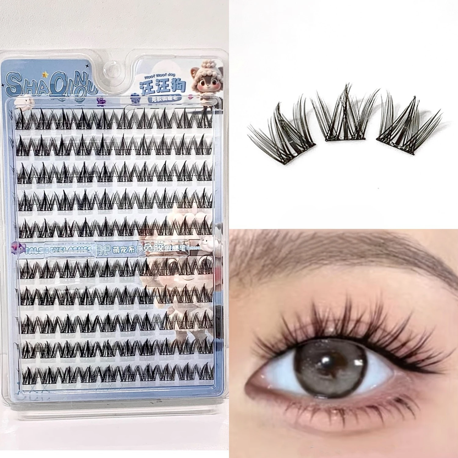 No Glue Eyelash Clusters Wispy Manga Lashes Featherlight False Eyelashes Natural Look Voluminous Fluttery