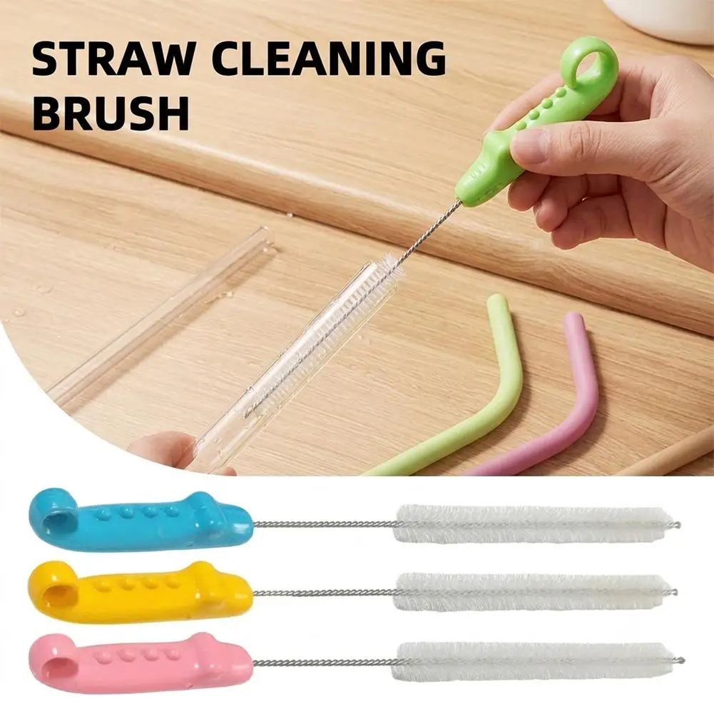 5pcs Drinking Straw Cleaning Brush Spiral Brushes for Glasses Feeding Bottle Cleaning Brush Bendable Tube Cleaning Tools
