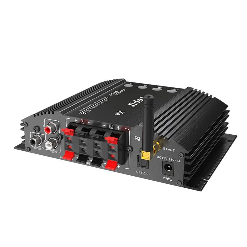 LEPY X4 Bluetooth HI-FI 4 Channel Super Bass Audio Amplifier Support Coaxial Optical Input USB TF Lossless Music Out