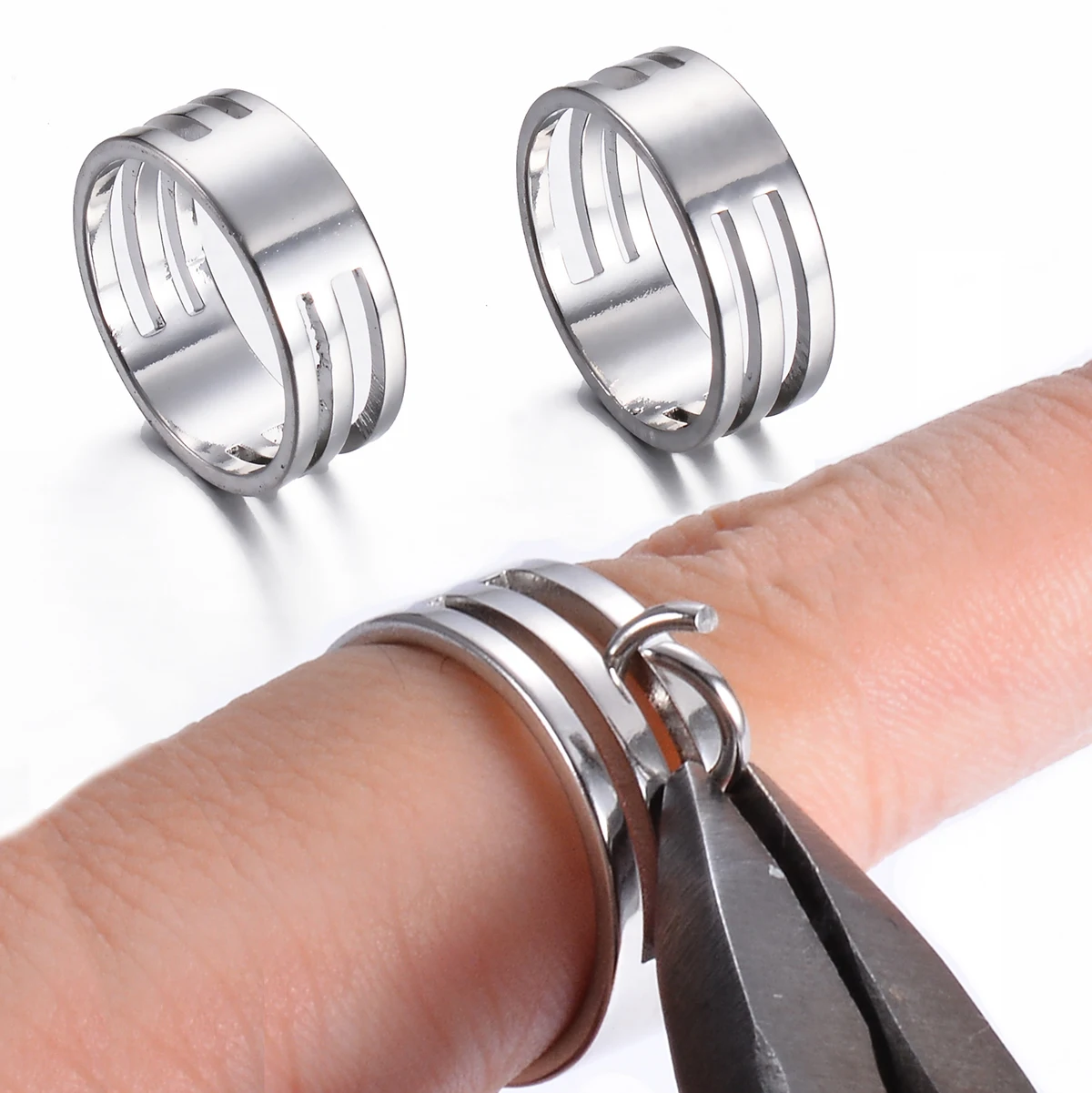 10 Stück Fingerringe, Schmuckwerkzeuge zum Öffnen und Schließen von Biegeringen, für die Herstellung von Schmuck und Schmuckzubehör. – Detail 4