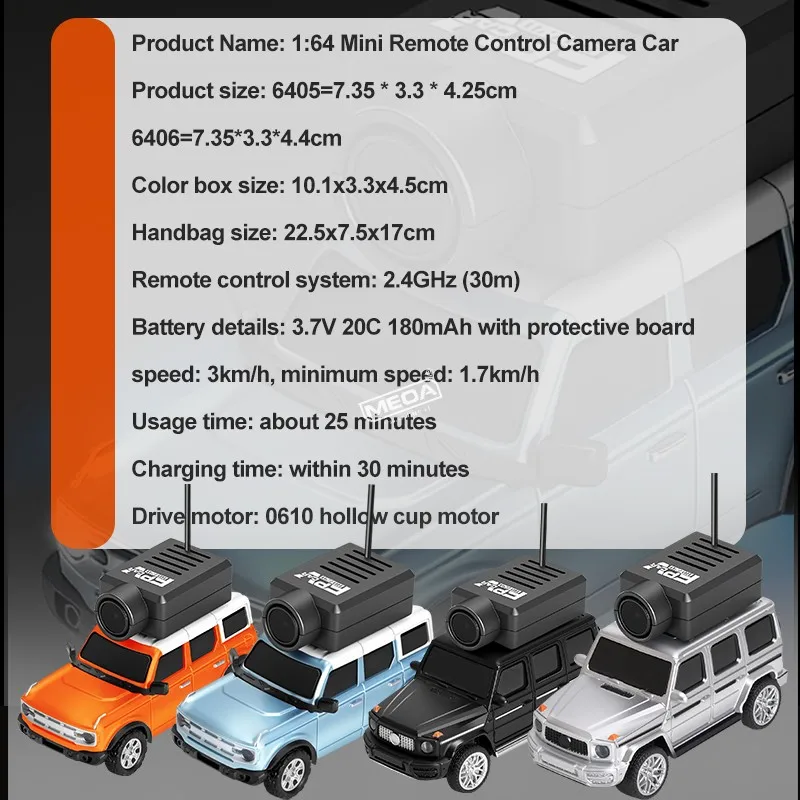 Wltoys 6406 Multi Color Mini Fpv Rc Car Gyro Version 6405-C 1/64 4x4 Full Scale Rc Cars Hd Video Transmission Photo And Video