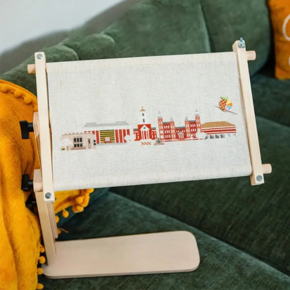 Gifts Adjustable Angle Embroidery Stand Wood Portable Cross Stitch Stand Tabletop Embroidery Stand Embroidery Craft