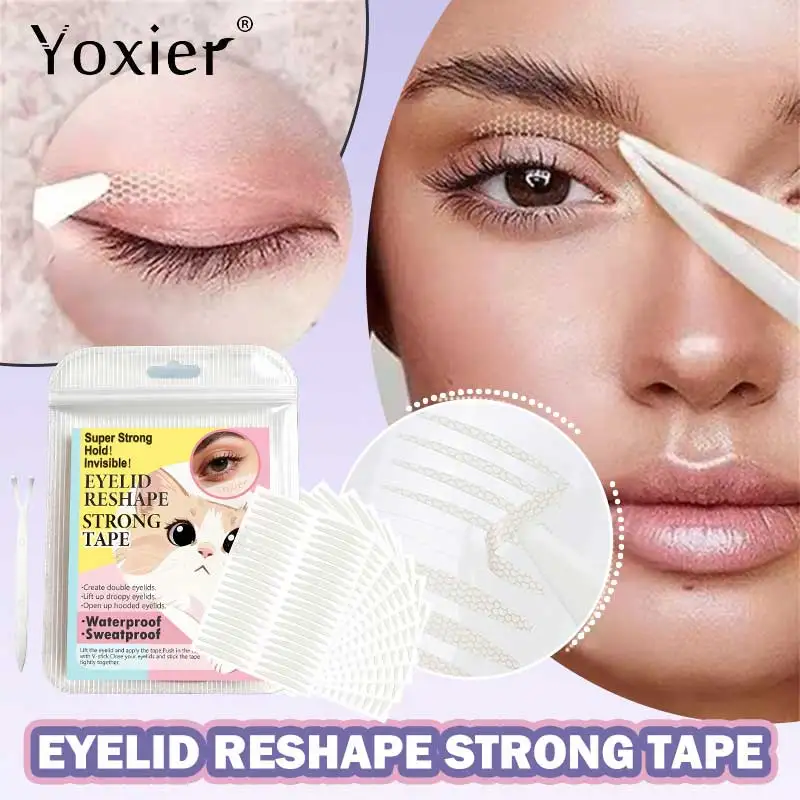 Adesivi invisibili per il sollevamento degli occhi Nastro naturale per il sollevamento delle palpebre doppie Impermeabile non irritante Adesivi per palpebre appiccicose Strumento di bellezza