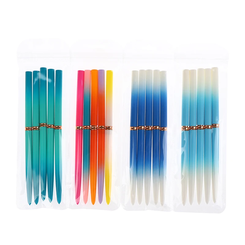 5 Stuks Nail Art Pennen Detail Liner Brush Nail Gereedschap Lange Lijnen Tekening Liner Brush UV Gel Polish Schilderen Maten 5/8/12/20/25mm