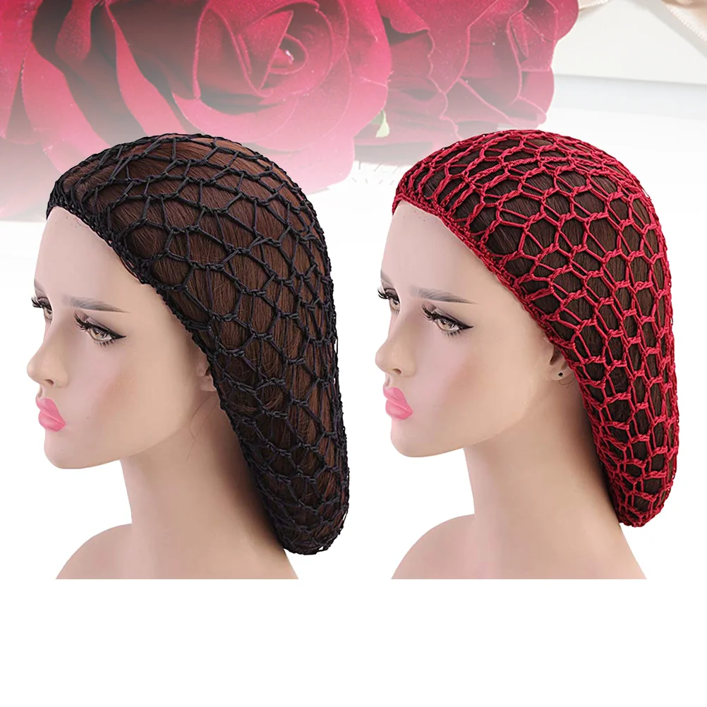 2 Pcs Headband Man Hair Net Plopping Cap for Curly Mesh Short Long Sleeping Hat