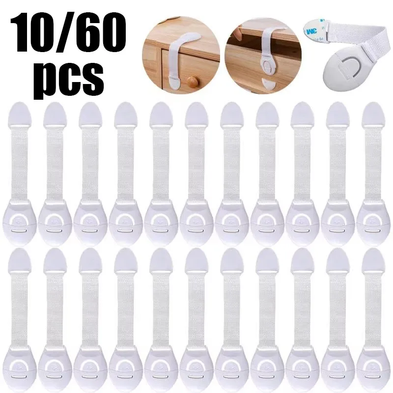 

10-60 шт. Детские защитные замки для шкафов, защита от детей, пластиковые замки для ящиков и дверей, защита для детей