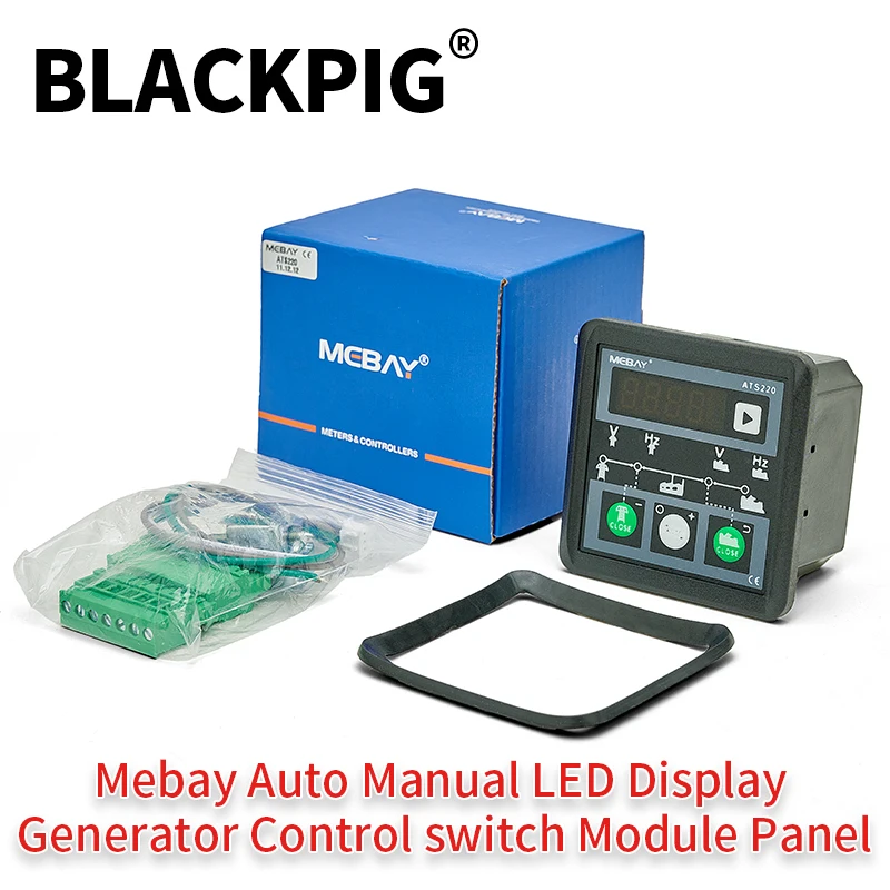 Imagem -02 - Mebay-ats Switch Controller Auto Manual Display Led Controle Gerador Painel Módulo Ats220 Genset