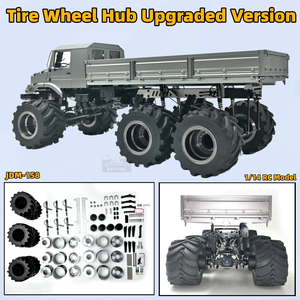 

Tire And Wheel Hub Upgraded Version JDM-158 Simulation for 1/14 Tamiya RC Benz Romote Control Trailer Tipper Toy Parts