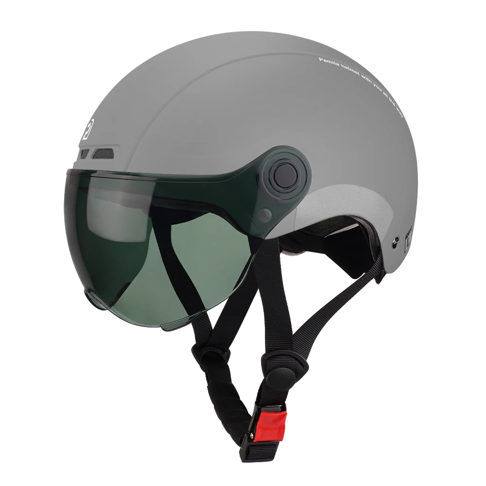 PEMILA Fietshelm met bril Lens Gehoorbescherming Reflecterende sticker Fietshelm MTB Road E-Bike Fietshelm voor volwassenen