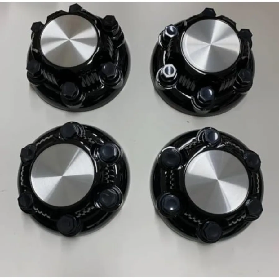 

4pcs for Chevy Silverado 1500 1500 2500 3500 HD-Replacement Tahoe Avalanche6 Lugs Hub Center Cap 7-1/4" Chrome OEM Gloss Black-
