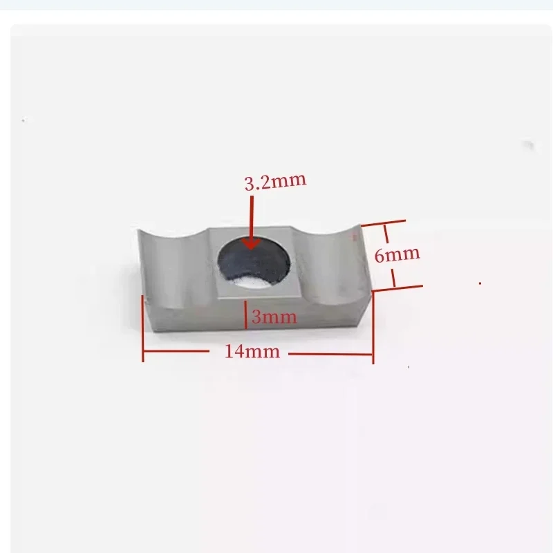 Imagem -03 - Cabeça Chata Máquina Dupla Cabeça Inserção Processamento de Aço Inoxidável 14x6x3 Boca Plana Insere 10 Pcs