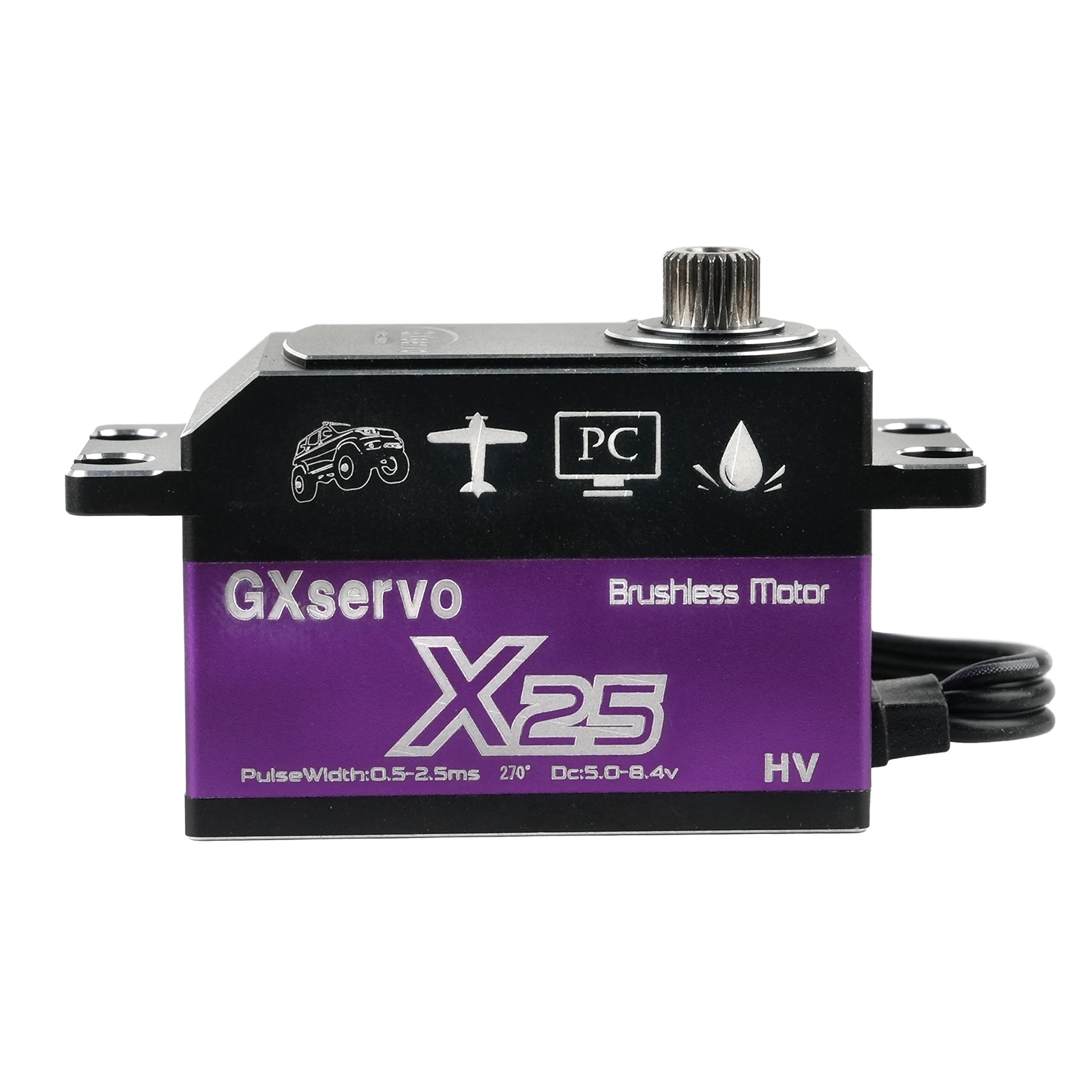 X25 Korte Body Digitale Servo Borstelloze Motor Metal Gear 180/270/360 Graden Waterdicht voor RC Robot auto Model DIY