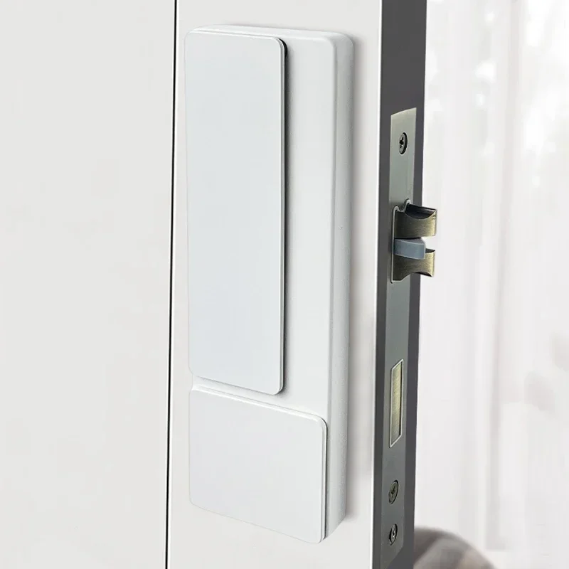 Minimalist all-copper cream style bedroom room magnetic suction silent invisible lock Japanese-style Italian handless solid wood