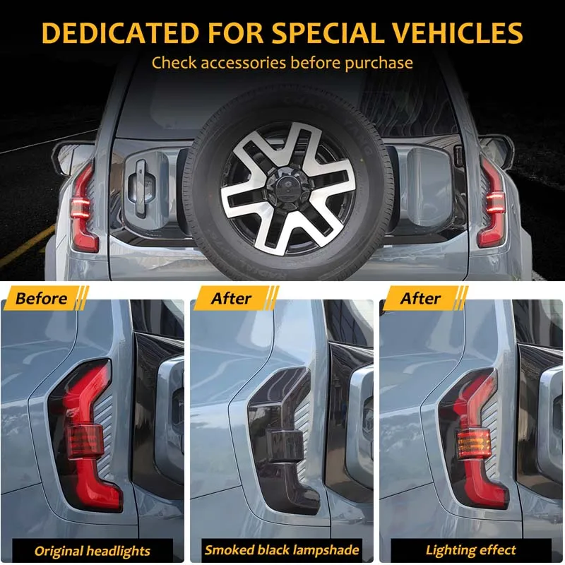 

2 шт. ABS черный для CHANGAN Deepal G318 2024-2025 + автомобильный задний фонарь, индикатор, крышка фонаря заднего хода, внешние аксессуары